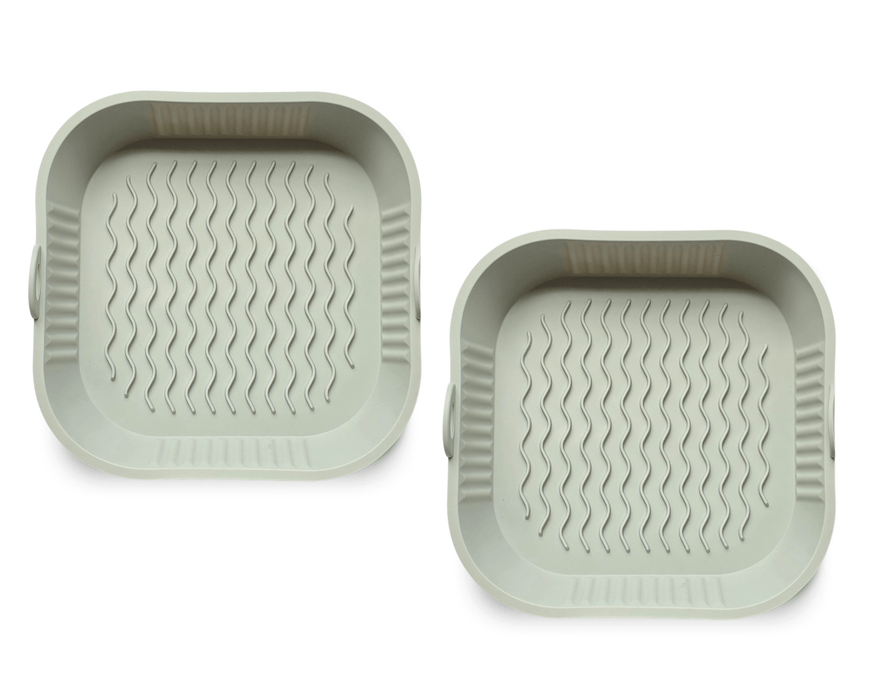 Grand récipient antiadhésif en silicone CARRÉ de 8.5 pouces pour air fryer - Roxanne Cuisine
