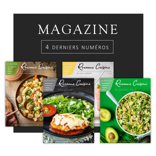Collection des 4 derniers numéros du Magazine - PAPIER - Roxanne Cuisine