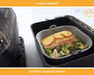 Grand récipient antiadhésif en silicone CARRÉ de 8.5 pouces pour air fryer - Roxanne Cuisine