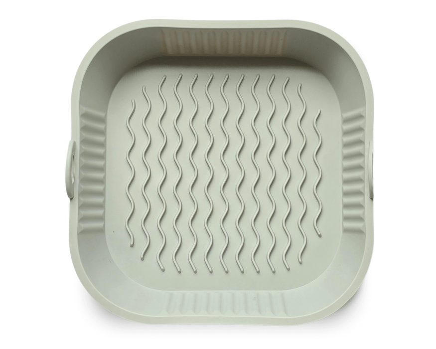 Grand récipient antiadhésif en silicone CARRÉ de 8.5 pouces pour air fryer - Roxanne Cuisine