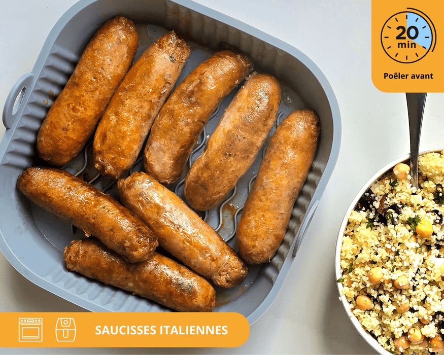 Grand récipient antiadhésif en silicone CARRÉ de 8.5 pouces pour air fryer - Roxanne Cuisine