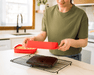 Moule carré en silicone 10 x 10 pouces ROUGE - Roxanne Cuisine