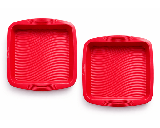 Moule carré en silicone 10 x 10 pouces ROUGE - Roxanne Cuisine