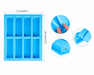 Moule pour 8 barres tendres en silicone BLEU - Roxanne Cuisine