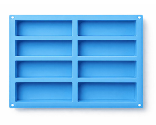 Moule pour 8 barres tendres en silicone BLEU - Roxanne Cuisine