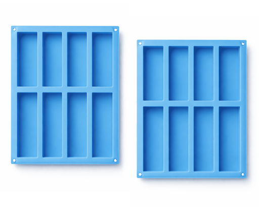 Moule pour 8 barres tendres en silicone BLEU - Roxanne Cuisine