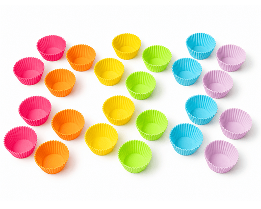 Moules à muffins en silicone, lavables et réutilisables - Roxanne Cuisine