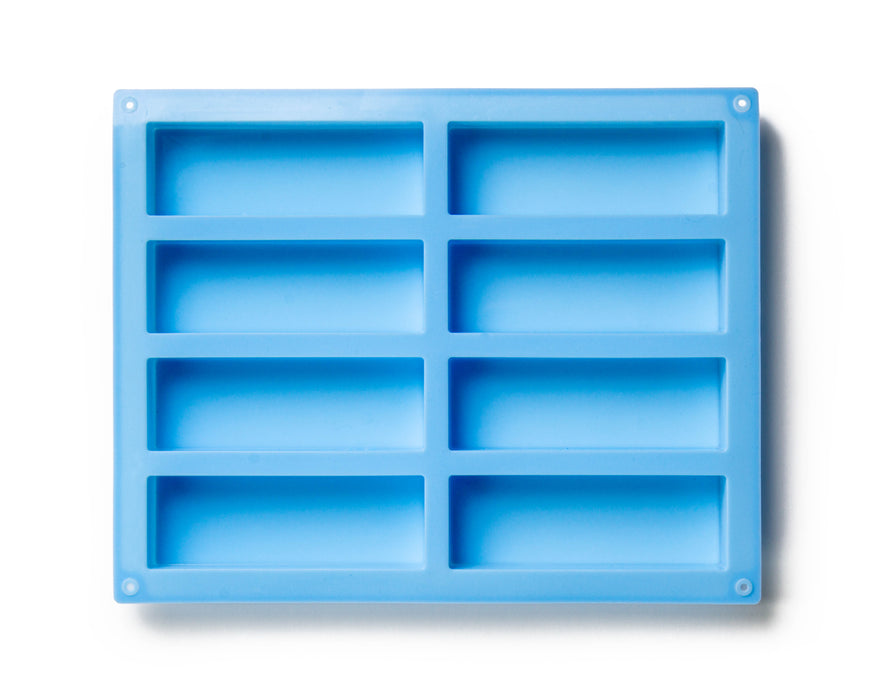 Moule pour 8 barres tendres en silicone BLEU