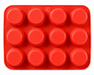 Plaque-moule en silicone pour 12 muffins - Roxanne Cuisine