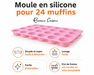 Plaque-moule en silicone pour 24 mini muffins - Roxanne Cuisine