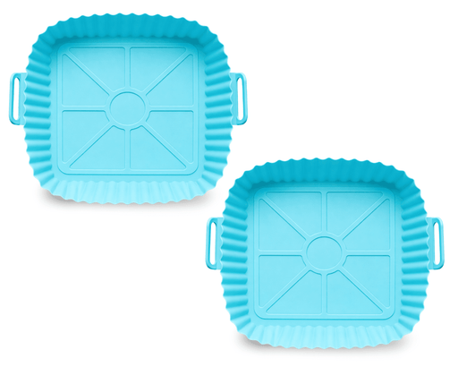Récipient antiadhésif en silicone CARRÉ de 6.5 pouces pour air fryer - Roxanne Cuisine