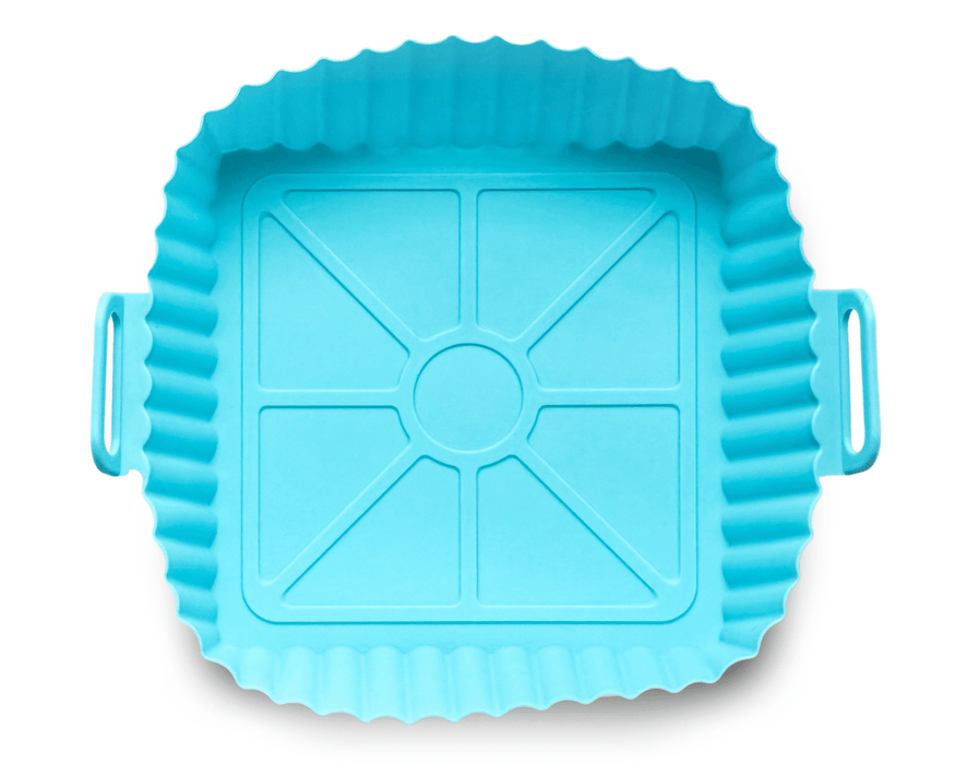 Récipient antiadhésif en silicone CARRÉ de 6.5 pouces pour air fryer - Roxanne Cuisine