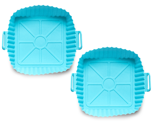Récipient antiadhésif en silicone CARRÉ de 6.5 pouces pour air fryer - Roxanne Cuisine