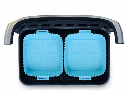 Récipient antiadhésif en silicone CARRÉ de 6.5 pouces pour air fryer - Roxanne Cuisine