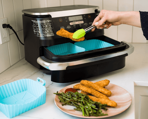Récipient antiadhésif en silicone CARRÉ pour air fryer - Roxanne Cuisine
