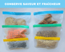 Sacs à congélation réutilisables avec fermeture à glissière signés Roxanne - Roxanne Cuisine