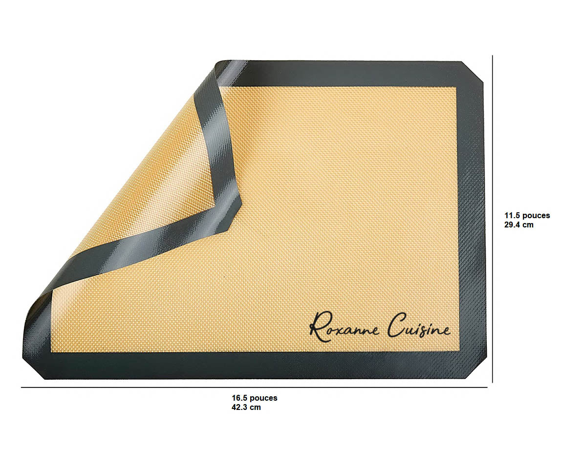 Tapis De Cuisson Silicone Réutilisable 42x30 Cm + 12 Emporte-pièces Ronds - Cuisine