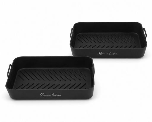 Très GRAND récipient antiadhésif RECTANGULAIRE en silicone pour air fryer - Roxanne Cuisine