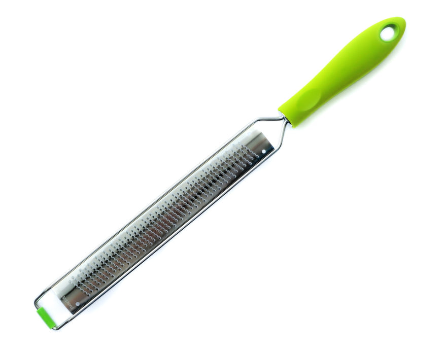 Zesteur en acier inoxydable long avec « zone confort » pour le pouce - Roxanne Cuisine