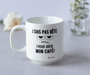 Autocollant pour tasse « J'suis pas bête, j'veux juste mon café ! » - Roxanne Cuisine