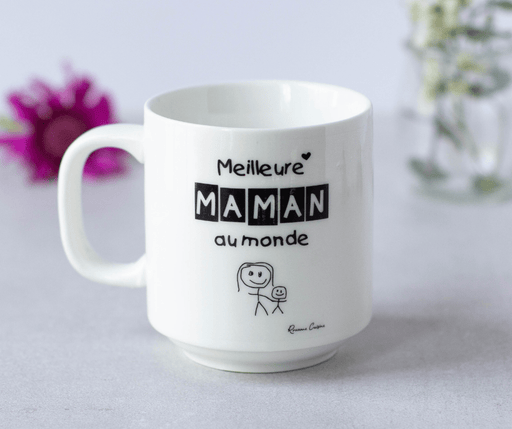 Autocollant pour tasse « Meilleure maman du monde » - Roxanne Cuisine