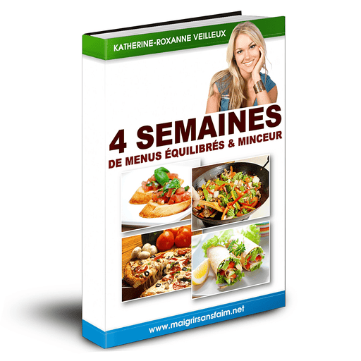 Mes 4 semaines de menus équilibrés & minceur - Ebook Numérique PDF - Roxanne Cuisine