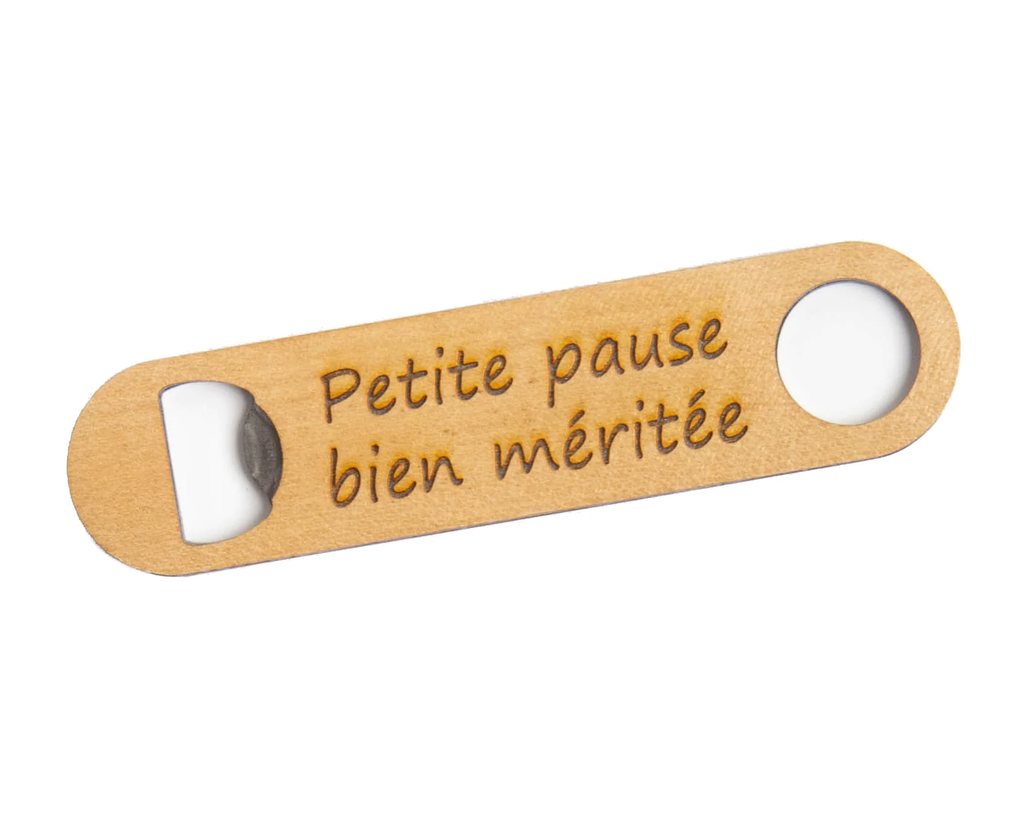 Ouvre-bouteille humoristique en bois