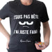 T-Shirt « J'suis pas bête j'ai juste faim ! » - Roxanne Cuisine